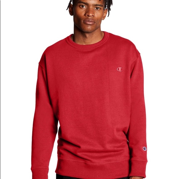 Champion Other - RED CHAMPION CREW SWEATSHIRT MENS